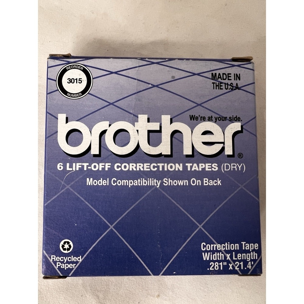 Brother 6 Lift-Off Correction Tapes (Dry) Compatible With Daisy/Wheel Typewriter